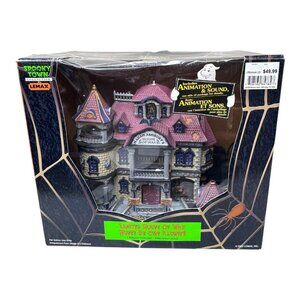 Lemax Spooky Town Lighted House of Wax Madam Ashburys Halloween Village BOX READ